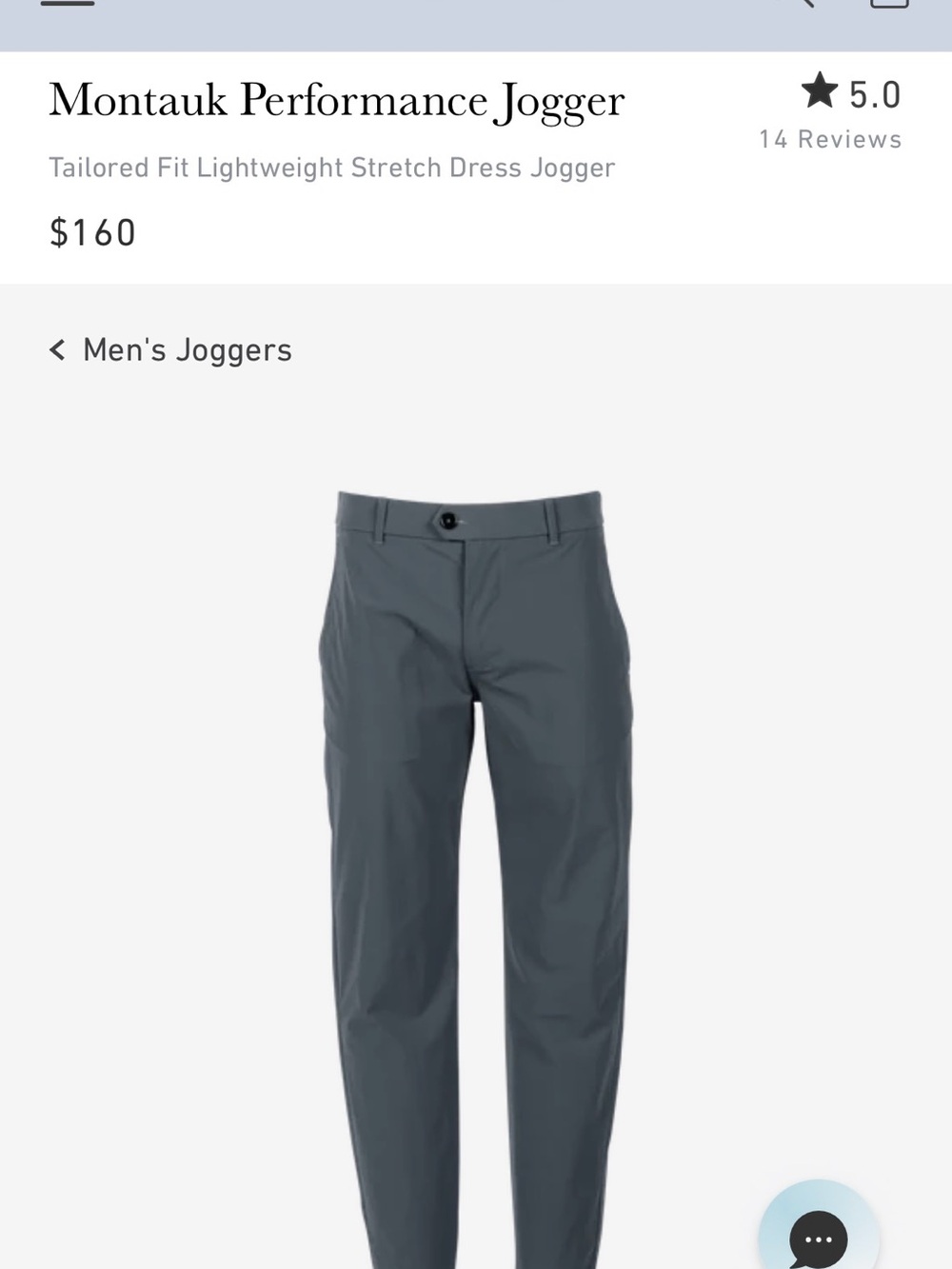 Greyson Montauk Performance Jogger in Slate Gray
